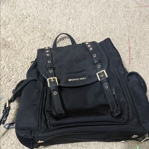 Michael Kors Black Studded Backpack